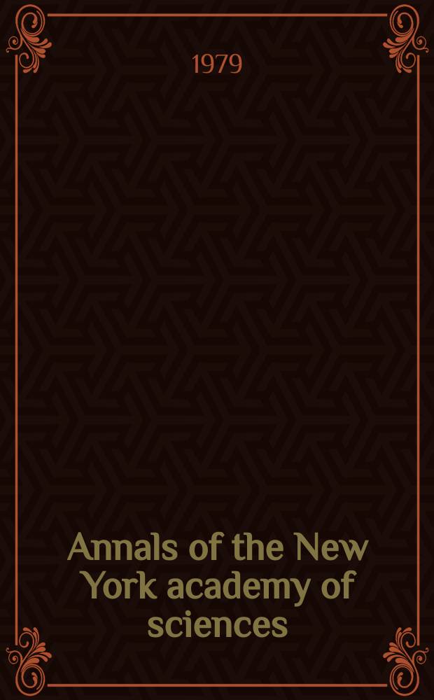 Annals of the New York academy of sciences : Late Lyceum of natural history. Vol.322 : The New York summer aerosol study, 1976