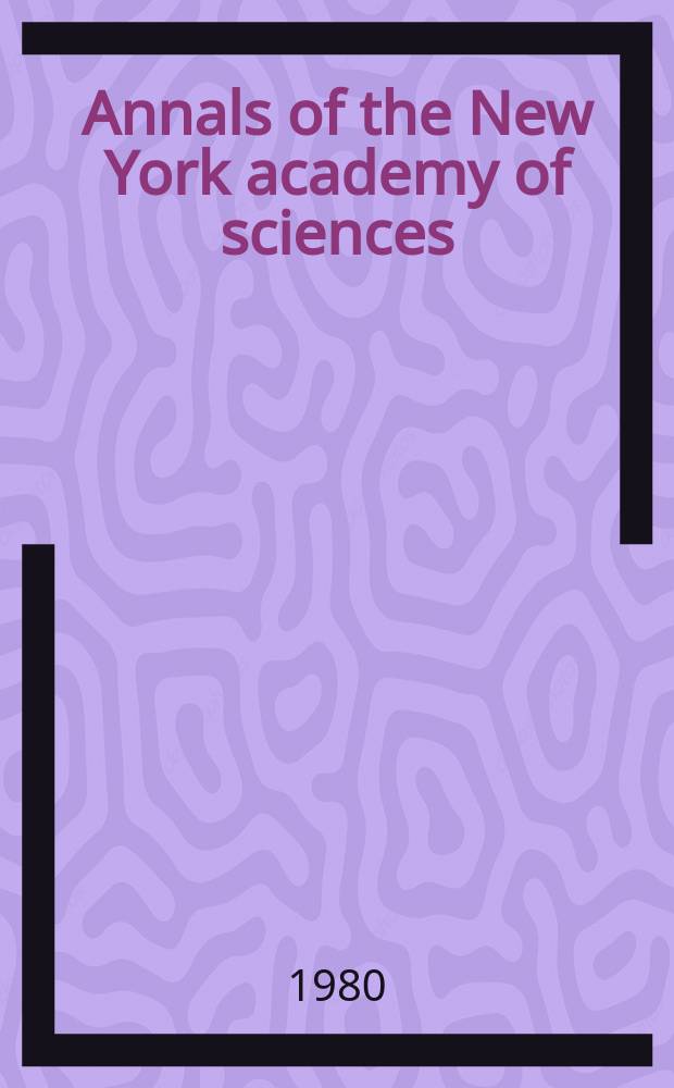 Annals of the New York academy of sciences : Late Lyceum of natural history. Vol.341 : Anion and proton transport