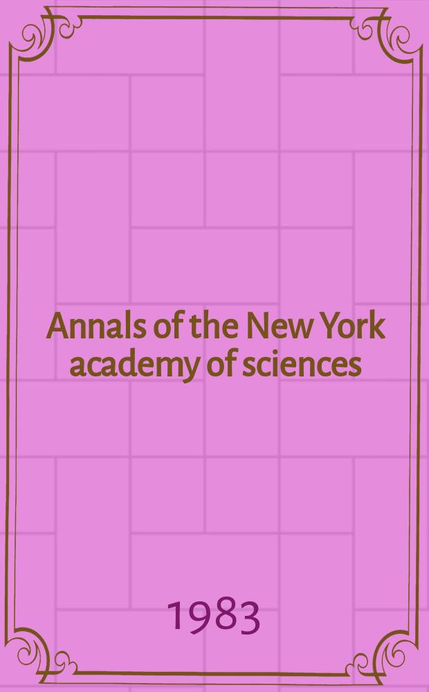 Annals of the New York academy of sciences : Late Lyceum of natural history. Vol.406 : The Role of animals in biomedical research