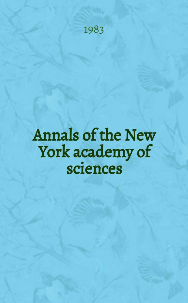 Annals of the New York academy of sciences : Late Lyceum of natural history. Vol.412 : History and philosophy of science