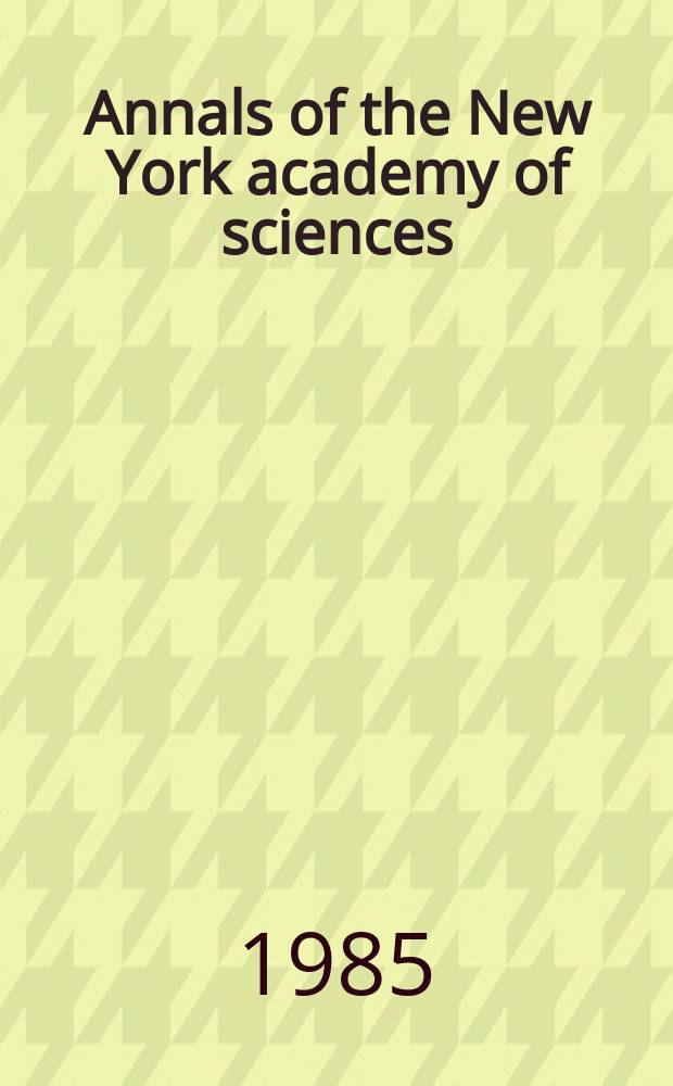 Annals of the New York academy of sciences : Late Lyceum of natural history. Vol.441 : Science and technology in medieval society