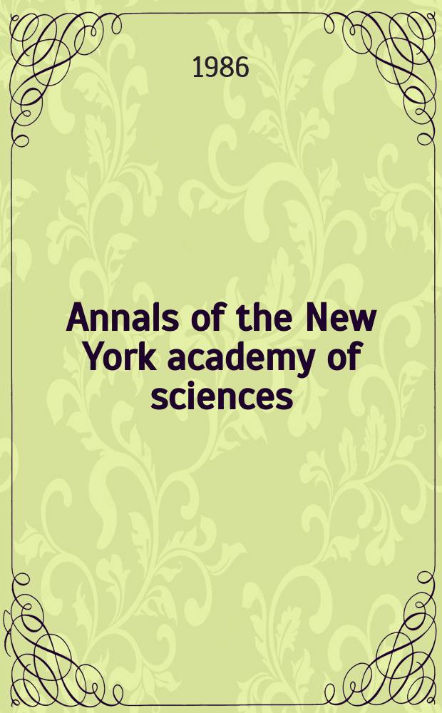 Annals of the New York academy of sciences : Late Lyceum of natural history. Vol.480 : New techniques and ideas in quantum measurement theory