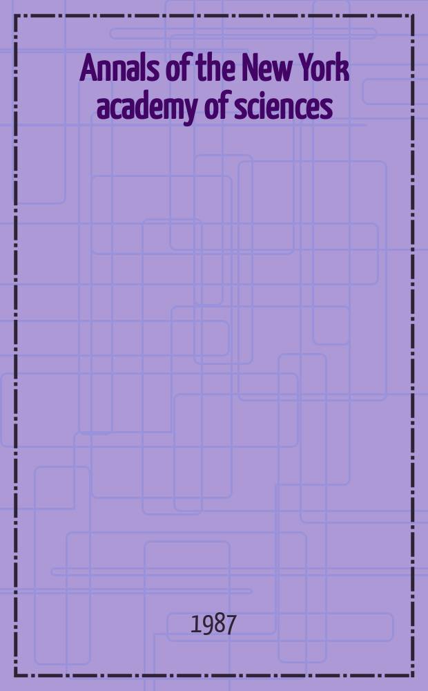 Annals of the New York academy of sciences : Late Lyceum of natural history. Vol.509 : Factor VIII/ vWE and platelet formation and function in health and disease