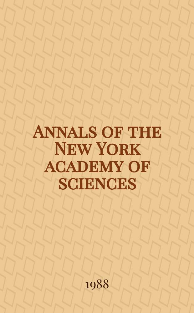 Annals of the New York academy of sciences : Late Lyceum of natural history. Vol.536 : Integrability in dynamical systems