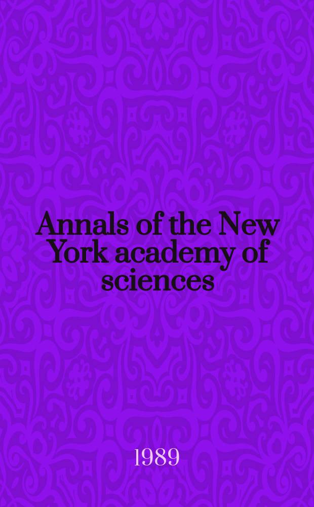 Annals of the New York academy of sciences : Late Lyceum of natural history. Vol.555 : Combinatorial mathematics