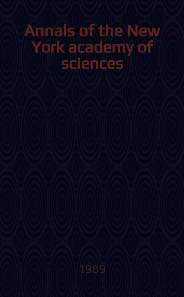 Annals of the New York academy of sciences : Late Lyceum of natural history. Vol.568 : Calcium, membranes, aging and Alzheimer's disease