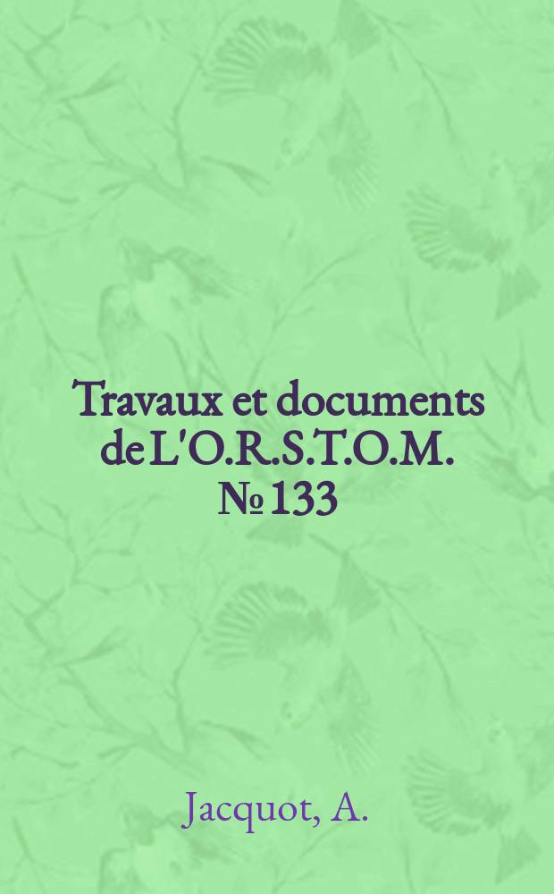 Travaux et documents de L'O.R.S.T.O.M. №133 : Étude beembe (Congo)