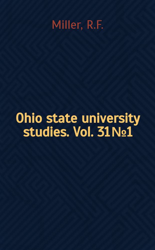 Ohio state university studies. Vol. 31 № 1 : An analysis of a motor freight scheduling problem