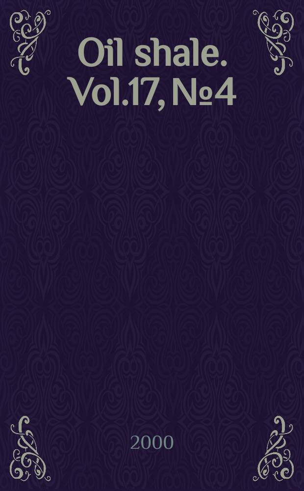 Oil shale. Vol.17, №4