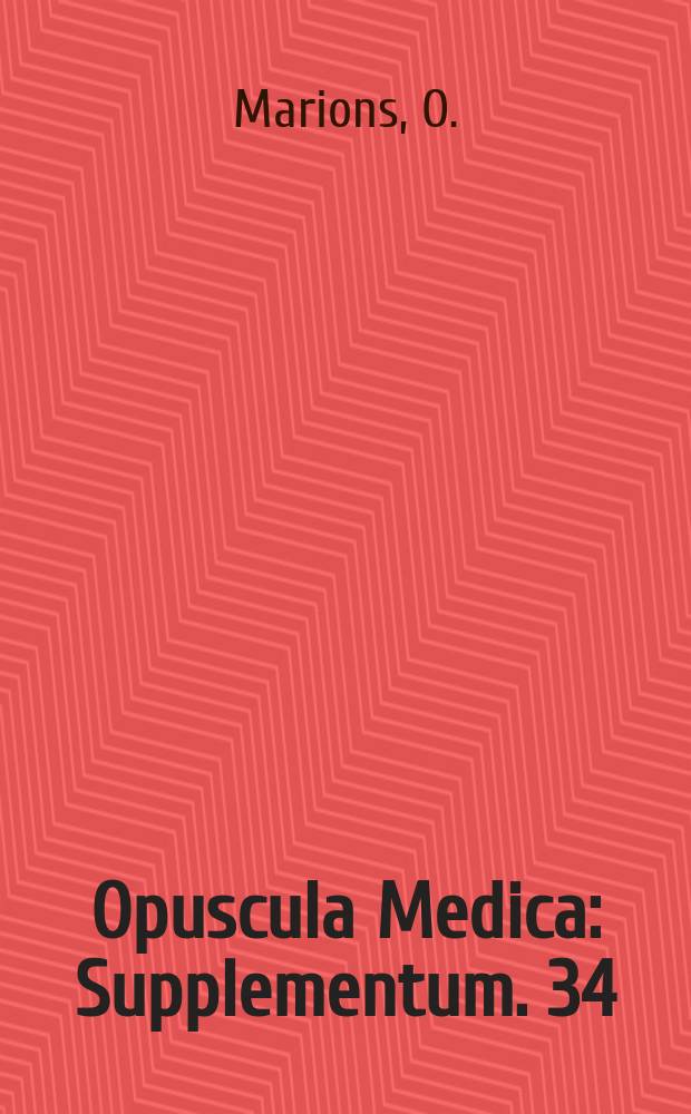 Opuscula Medica : Supplementum. 34 : Radiological investigation in jaundice