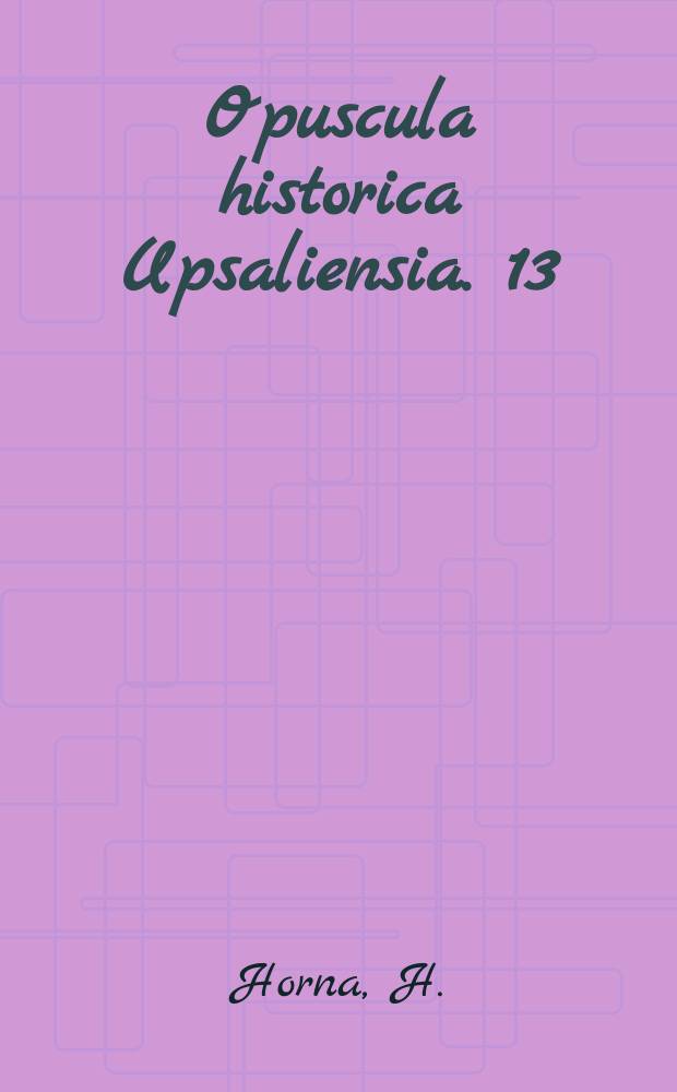 Opuscula historica Upsaliensia. 13 : Five essays on post colonial Latin American history
