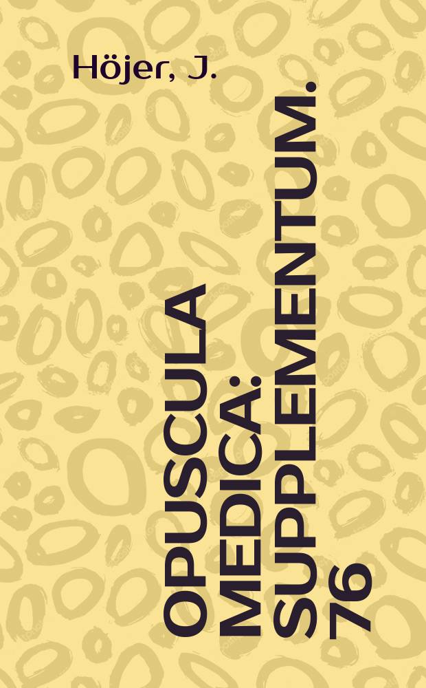Opuscula Medica : Supplementum. 76 : Benzodiazepine antagonism in drug poisoning