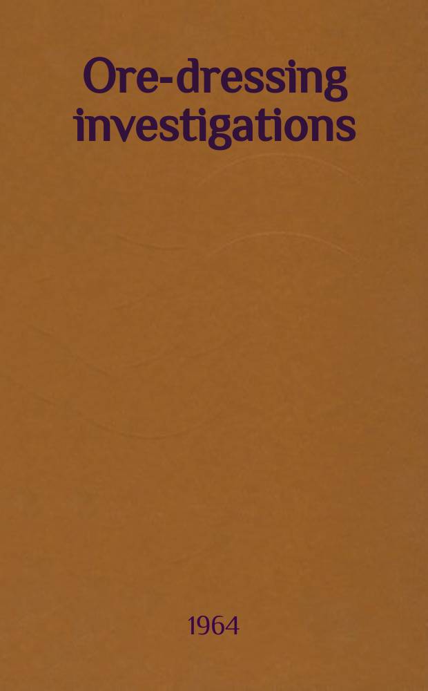 Ore-dressing investigations : Report. №730 : Concentration of cassiterite and yttrotantalite from Spear Hill, Cooglegong, Western Australia