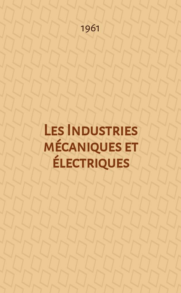 Les Industries mécaniques et électriques : Études statistique du Comité de l'Équipement. Année7 : 1960