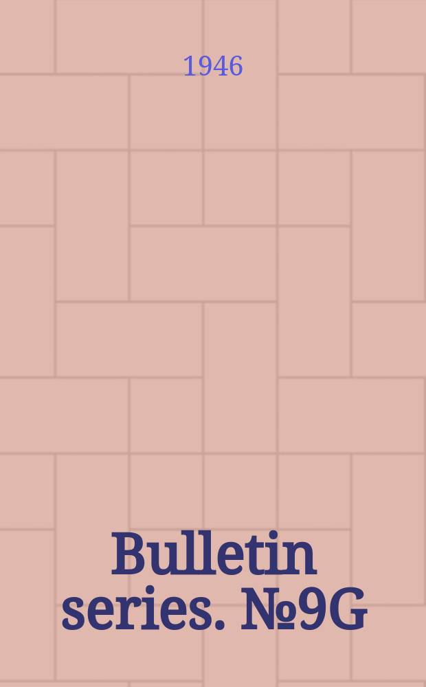 Bulletin series. №9G : Preservative treatments of fence posts. 1945