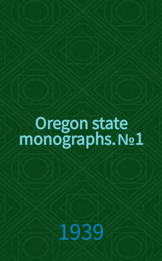 Oregon state monographs. №1 : Tuberales of North America
