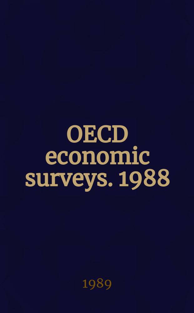 OECD economic surveys. 1988/1989 : (Spain)