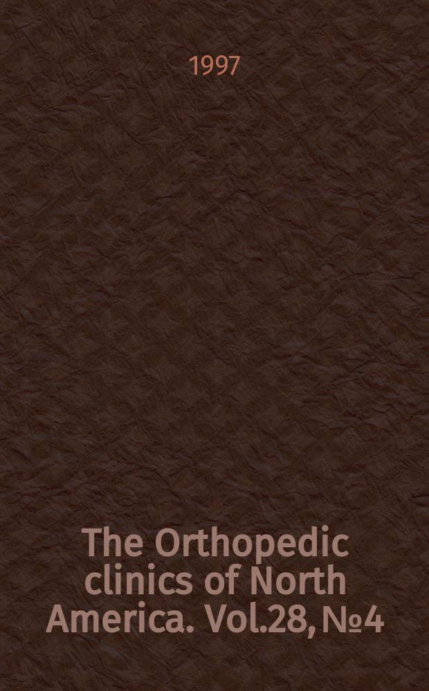 The Orthopedic clinics of North America. Vol.28, №4 : Musculoskeletal imaging update