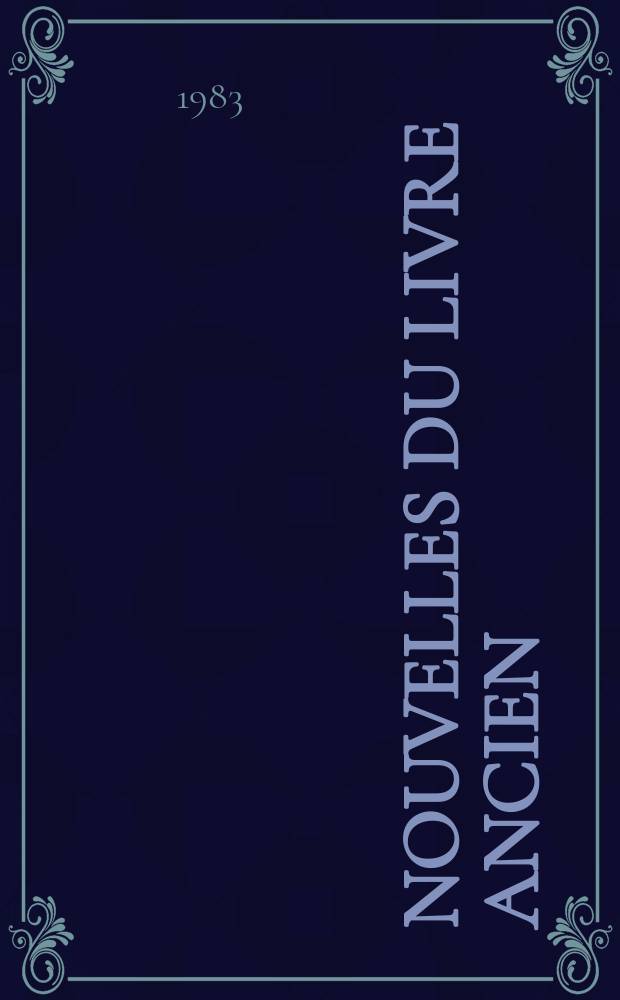 Nouvelles du livre ancien