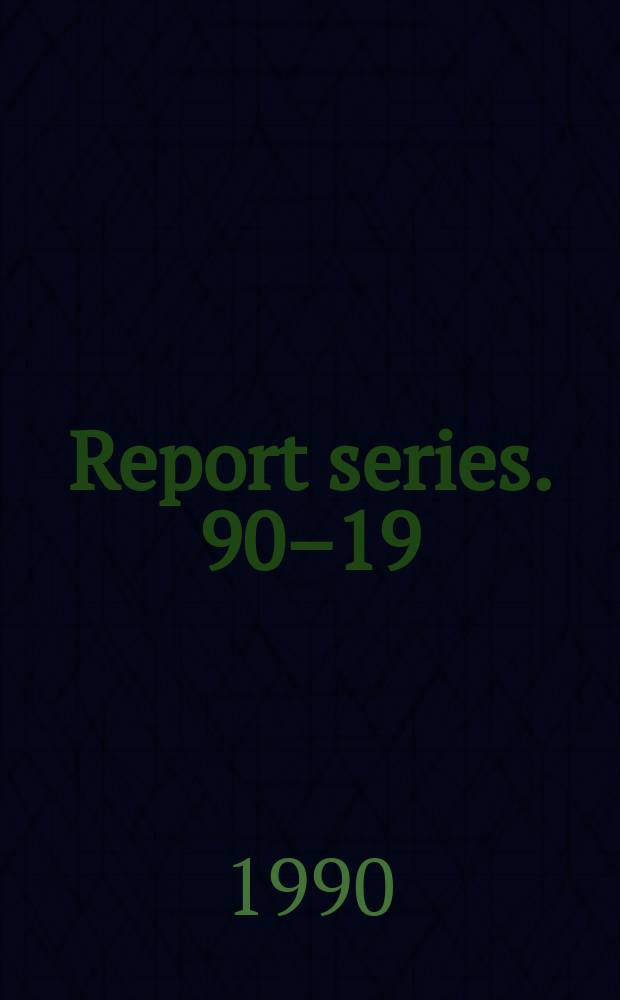 Report series. 90–19 : Kvante - katter, finnes de?