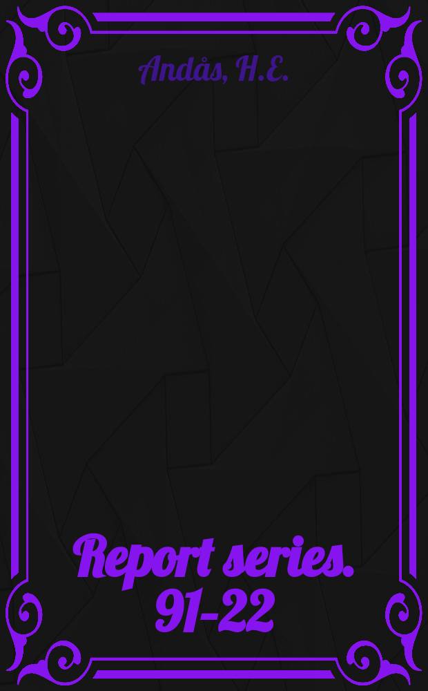 Report series. 91–22 : Quantum theory and question of reality ...