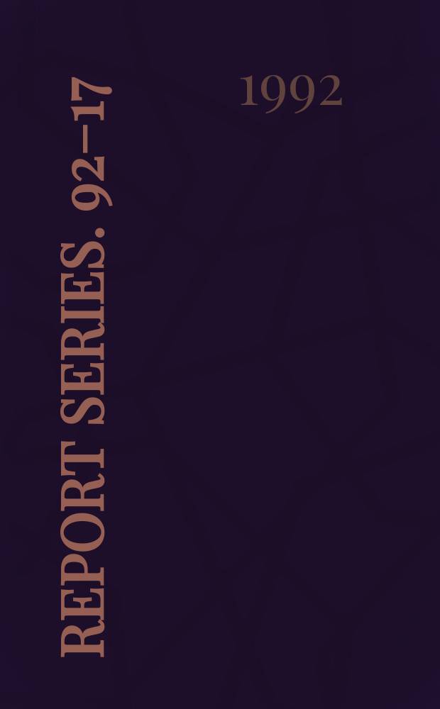 Report series. 92–17 : Hydrogen production from solar energy