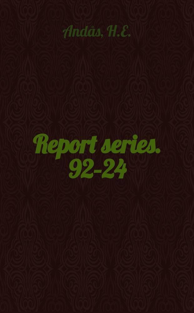 Report series. 92–24 : Quantum theory and questions ...