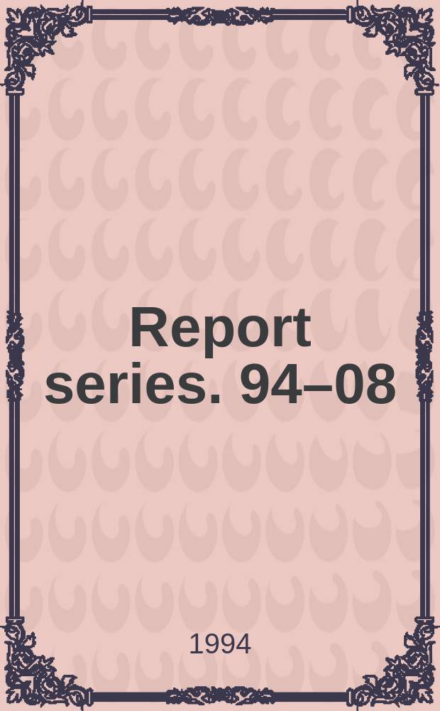 Report series. 94–08 : Statistical y - ray multiplicity distributions in Dy and Yb nuclei