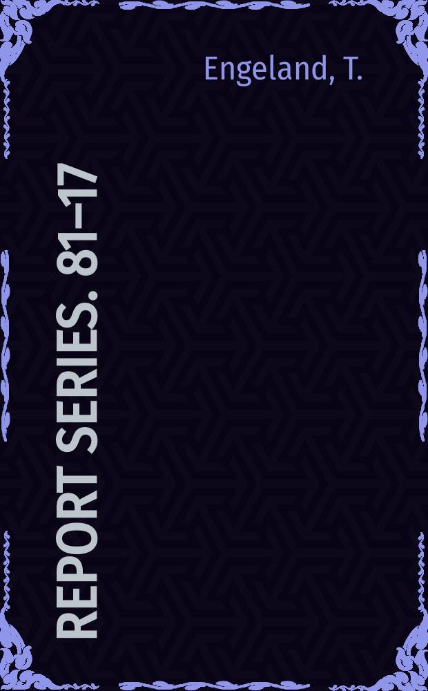 Report series. 81–17 : The particle - rotor model and the coriolis ...
