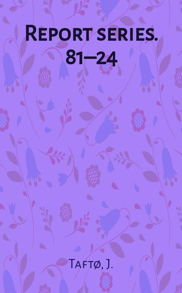 Report series. 81–24 : Point symmetry of Bloch waves and reduction of the dispersion