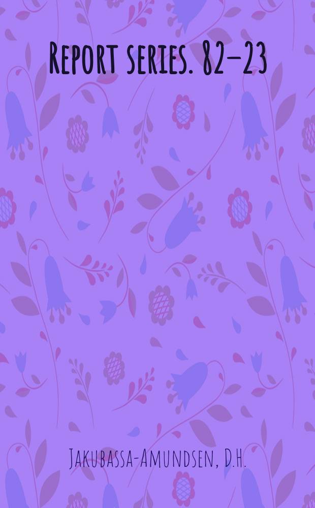 Report series. 82&ndash;23 : Impact - parameter dependence ...