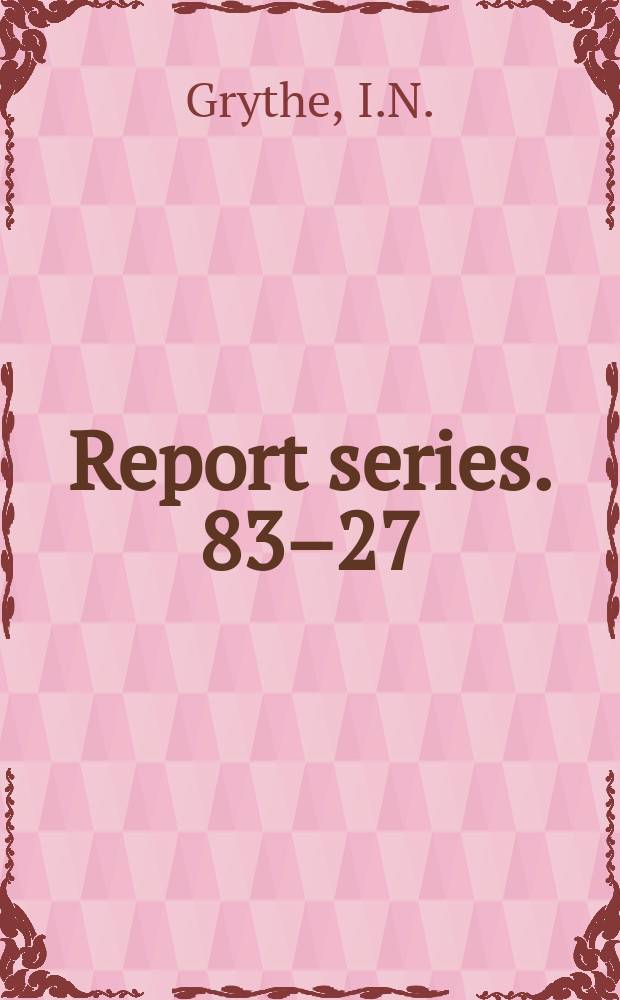 Report series. 83–27 : The binding energy of a composite ...
