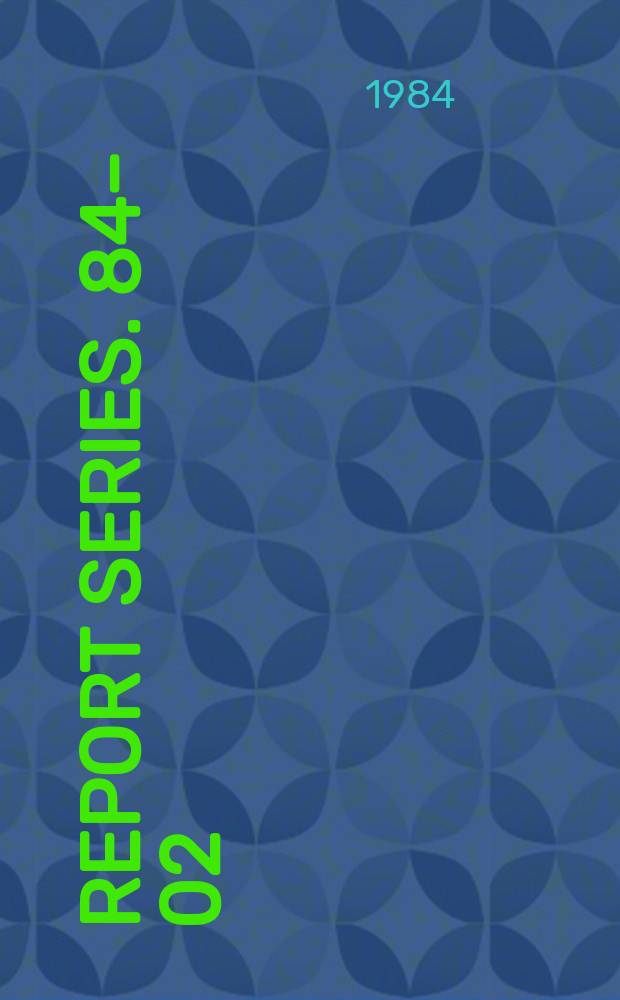 Report series. 84&ndash;02 : The production of ⁸&sup1;m^Kr generators at the Oslo ...