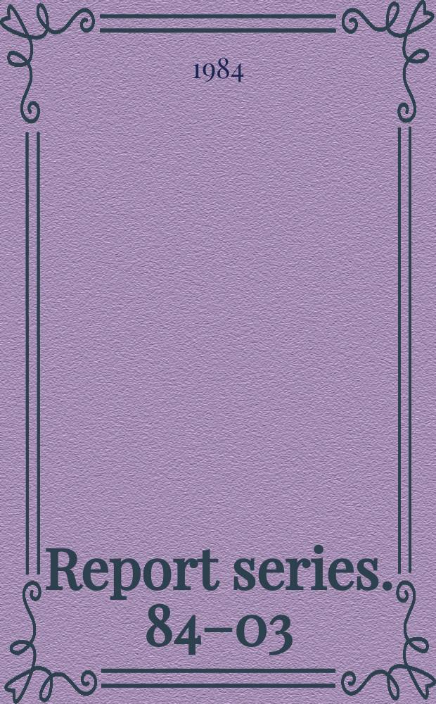 Report series. 84–03 : Perspektiver i norsk kjernefysikk ...