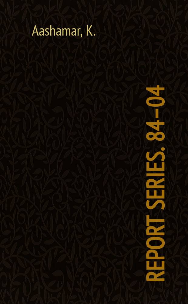 Report series. 84–04 : Oscillator strengths in the aluminium ...