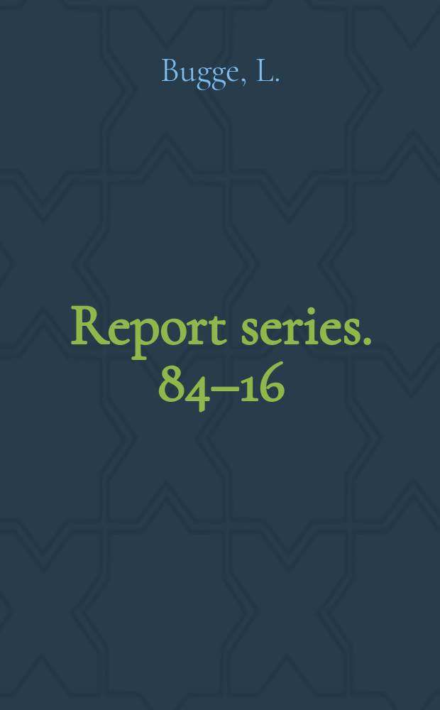 Report series. 84–16 : Charmonium spectroscopy in p̅p annihilation