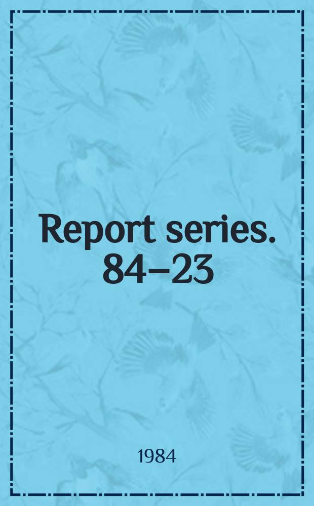 Report series. 84–23 : Pulse selection system for the Oslo ...