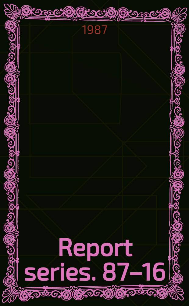 Report series. 87–16 : The harmonic oscillator at finite ...