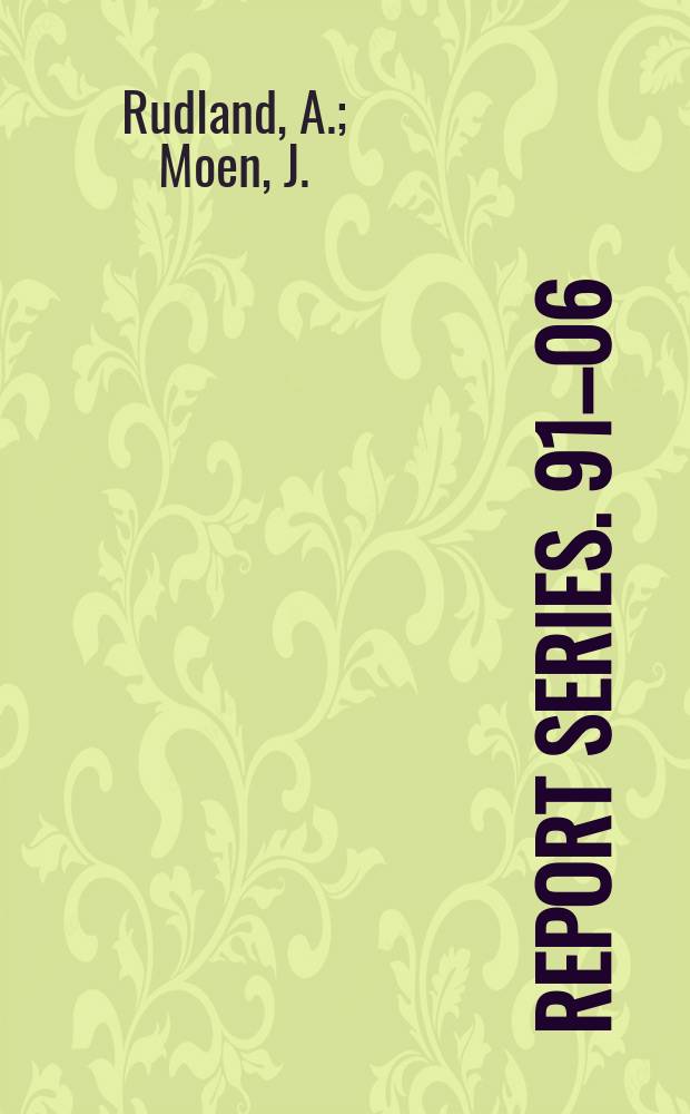 Report series. 91–06 : MSP Logger system version 4.00