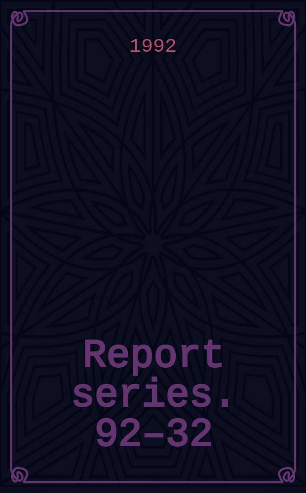 Report series. 92–32 : Shell - model calculations with realistic effective interactions