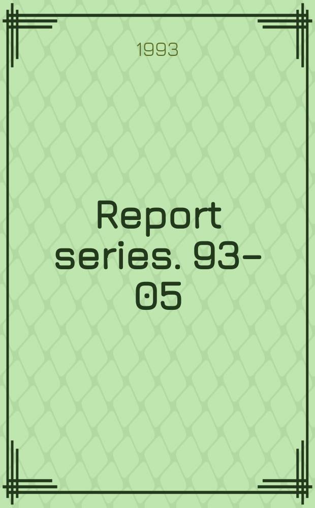 Report series. 93–05 : Primate visual pathways