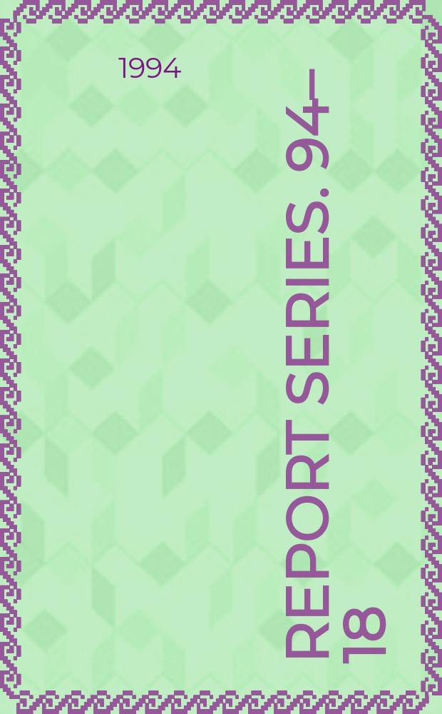 Report series. 94&ndash;18 : Realistic effective interactions for nuclear systems