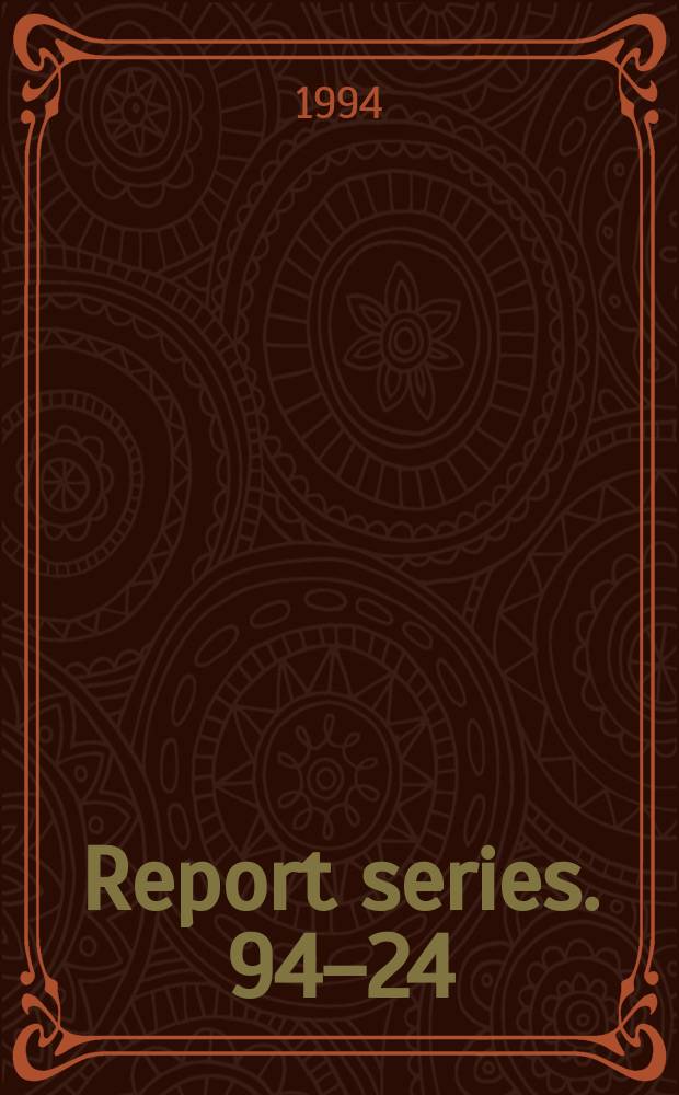 Report series. 94–24 : On the relation between the statistical γ - decay and the level density in ¹⁶²Dy