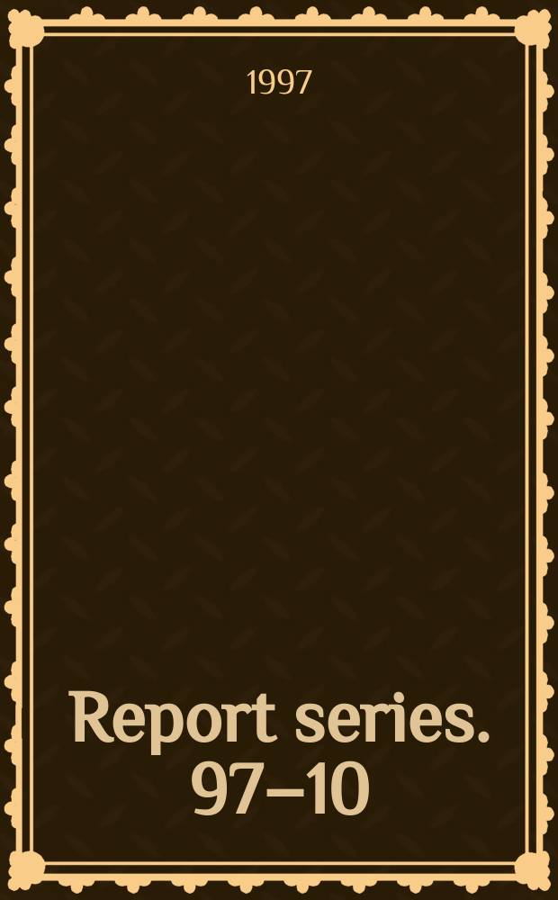 Report series. 97–10 : Report on software installation for the HERA-B ...