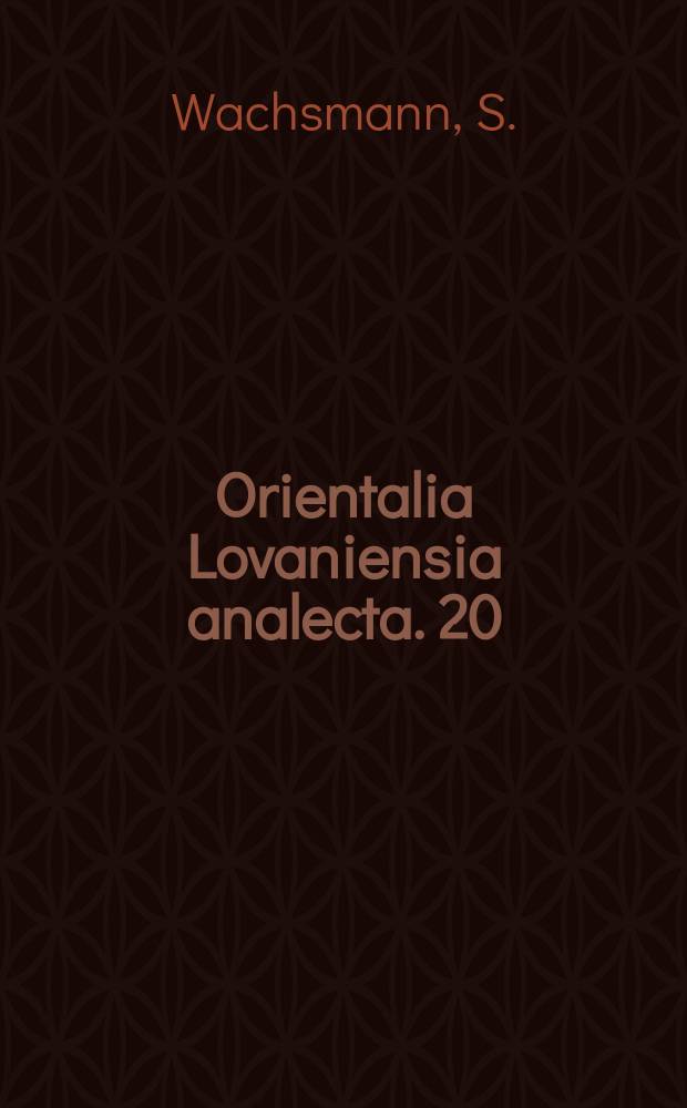 Orientalia Lovaniensia analecta. 20 : Aegeans in the Thebantombs