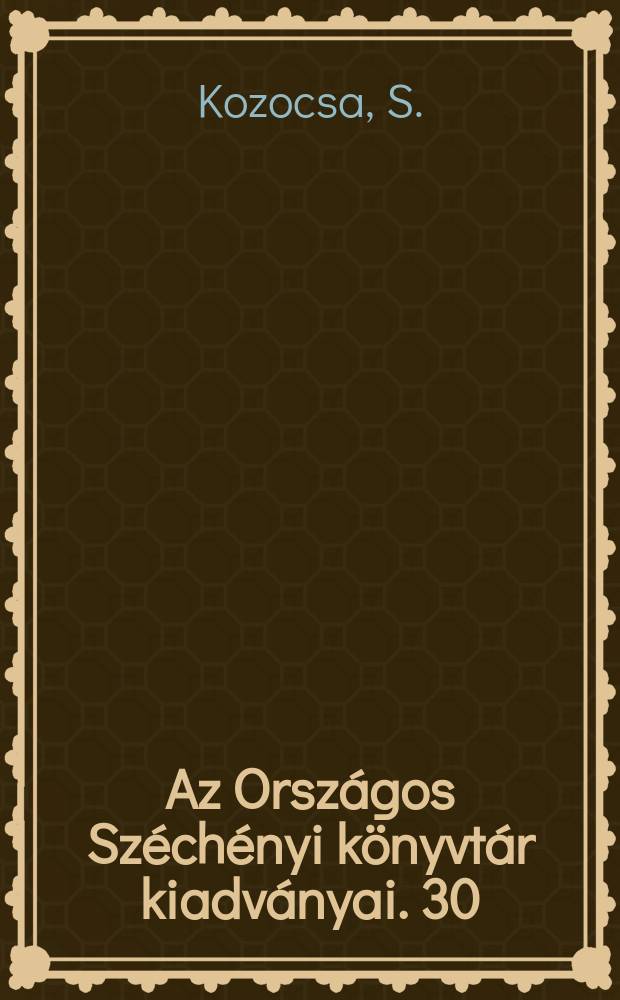 Az Országos Széchényi könyvtár kiadványai. 30 : Az orosz irodalom magyar bibliográfiája (1947 Szept. - 1948 Szept.)