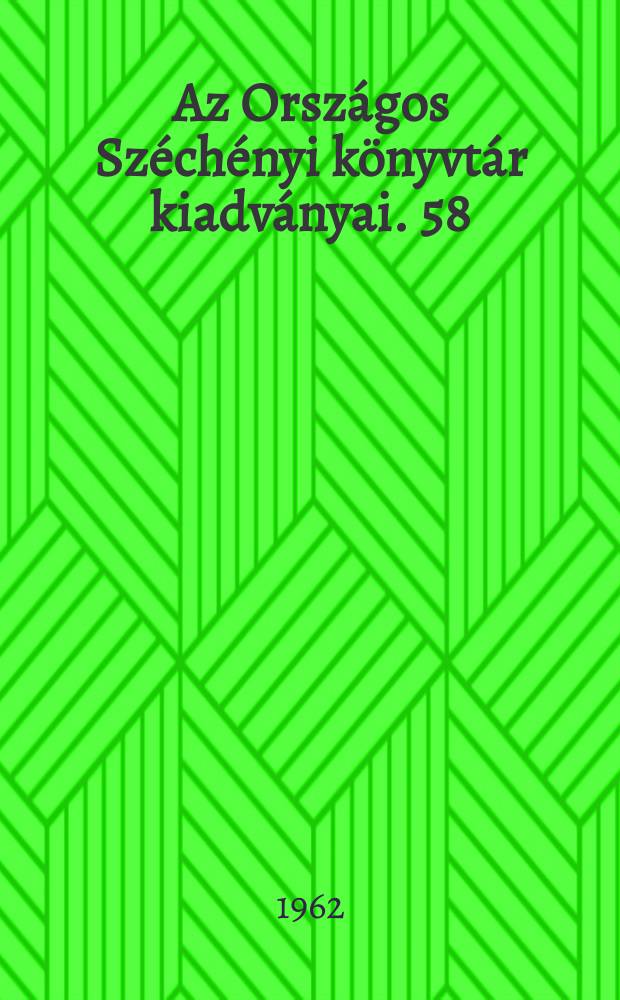 Az Országos Széchényi könyvtár kiadványai. 58 : A budapesti Egyetemi könyvtár VIII századi Bedatőredéke