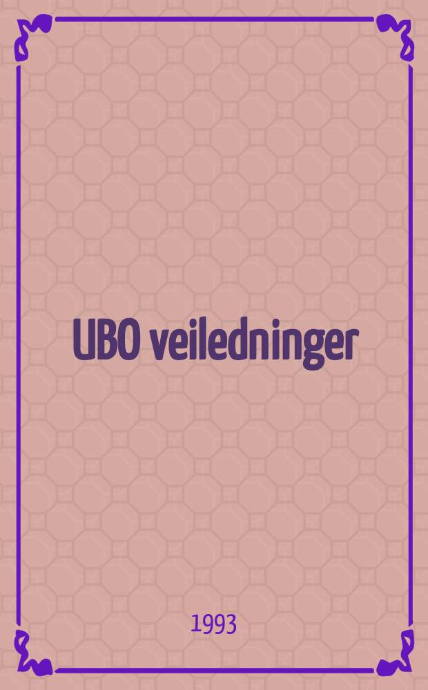 UBO veiledninger