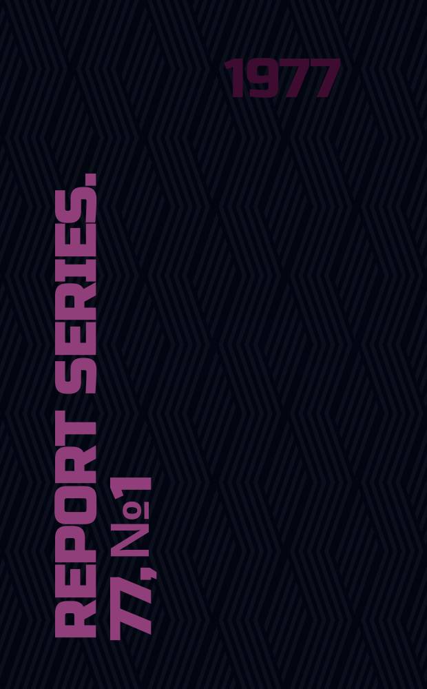 Report series. 77, №1 : Decomposition of RBS ...