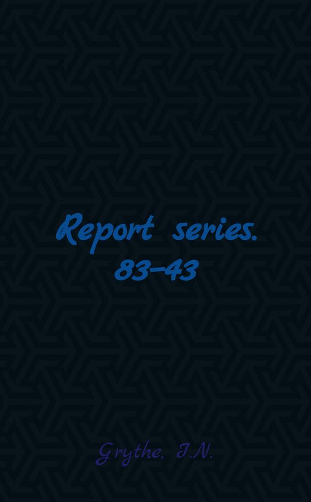 Report series. 83–43 : Sorting out the redundant zeroes